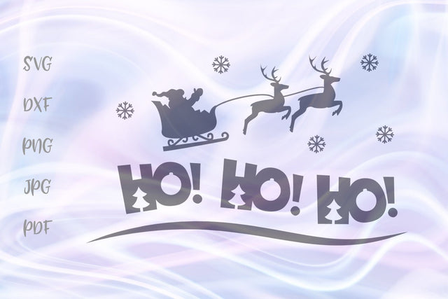 Ho Ho Ho Merry Christmas SVG, PNG, DXF, PDF, JPG SVG Digitals by Hanna 