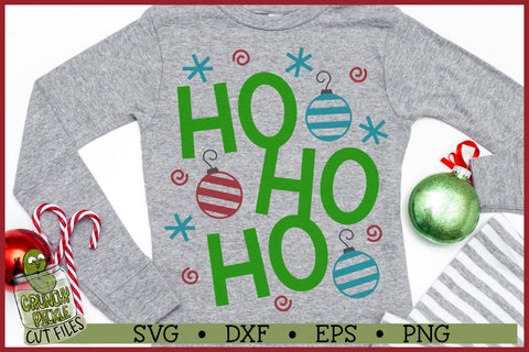 Ho Ho Ho Ornaments Christmas SVG SVG Crunchy Pickle 