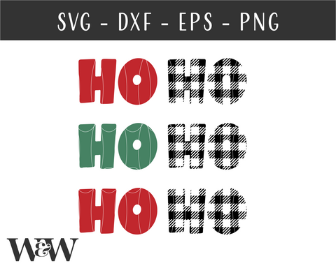 Ho Ho Ho Plaid SVG | Christmas SVG SVG Wood And Walt 