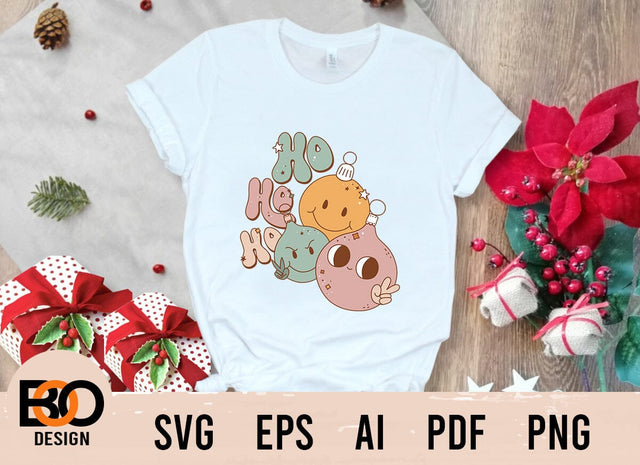 Ho Ho Ho PNG, Retro Christmas tshirt design, Christmas Sublimation, Christmas PNG, Retro Christmas PNG, Christmas t shirt retro design, png Sublimation BOO-design 
