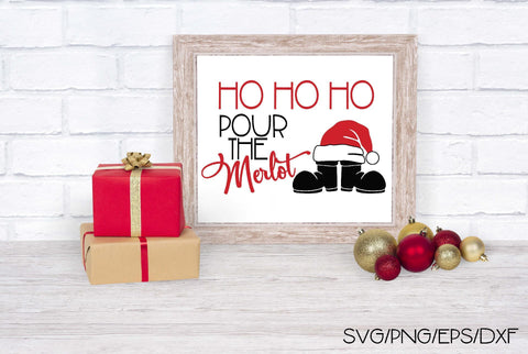 Ho Ho Ho Pour The Merlot SVG DIYxe Designs 
