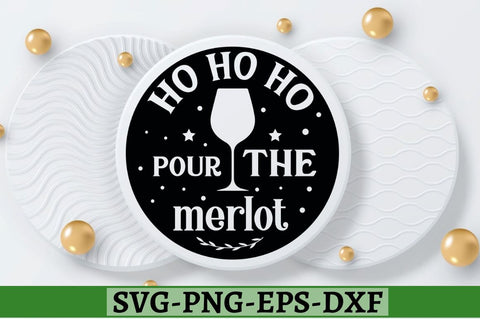Ho ho ho pour the merlot SVG, Ho ho ho pour the merlot SVG DESIGNISTIC 