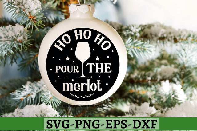 Ho ho ho pour the merlot SVG, Ho ho ho pour the merlot SVG DESIGNISTIC 