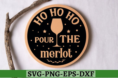 Ho ho ho pour the merlot SVG, Ho ho ho pour the merlot SVG DESIGNISTIC 