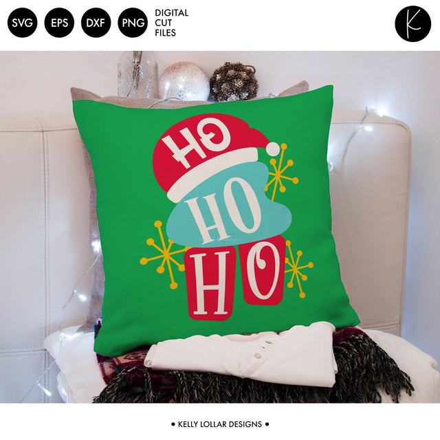 Ho Ho Ho Retro Quote SVG Kelly Lollar Designs 