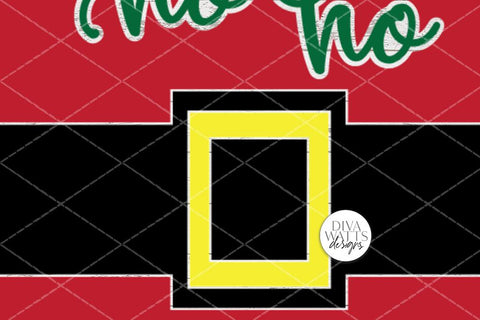 Ho Ho Ho Round SVG | Christmas Santa Round Sign Design SVG Diva Watts Designs 
