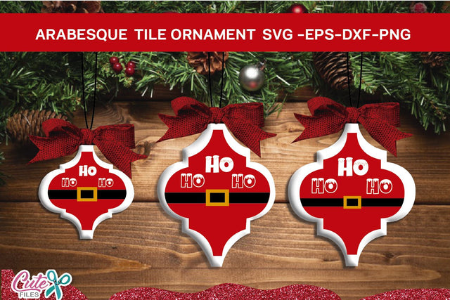 Ho Ho Ho Santa Arabesque tile svg bundle cut file SVG Cute files 