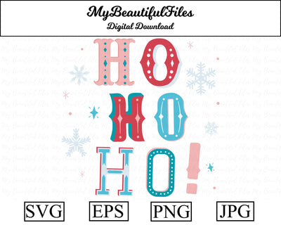 Ho ho ho sign- Christmas SVG MyBeautifulFiles 