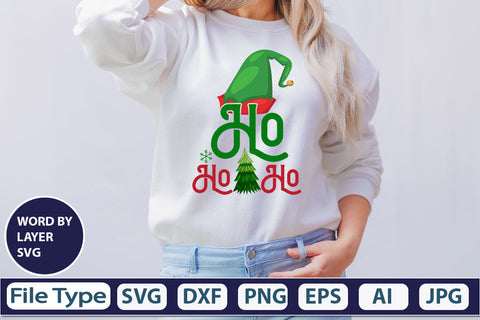 Ho Ho Ho SVG Cut File SVGs,quotes-and-sayings,food-drink mini-bundles,print-cut,on-sale Clipart Clip Art Sublimation or Vinyl Shirt Design SVG DesignPlante 503 