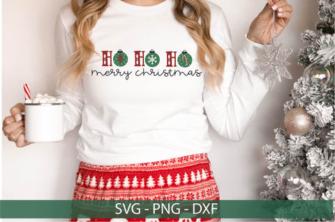 Ho Ho Ho SVG-Cute Christmas Ornament SVG SVG Linden Valley Designs 