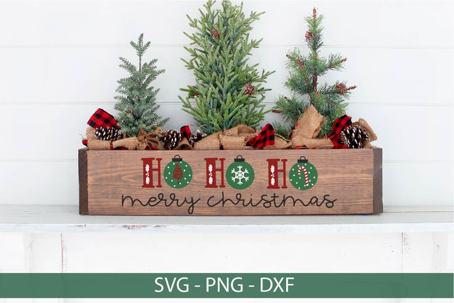 Ho Ho Ho SVG-Cute Christmas Ornament SVG SVG Linden Valley Designs 