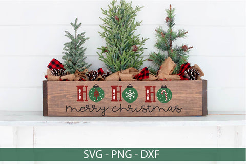 Ho Ho Ho SVG-Cute Christmas Ornament SVG SVG Linden Valley Designs 