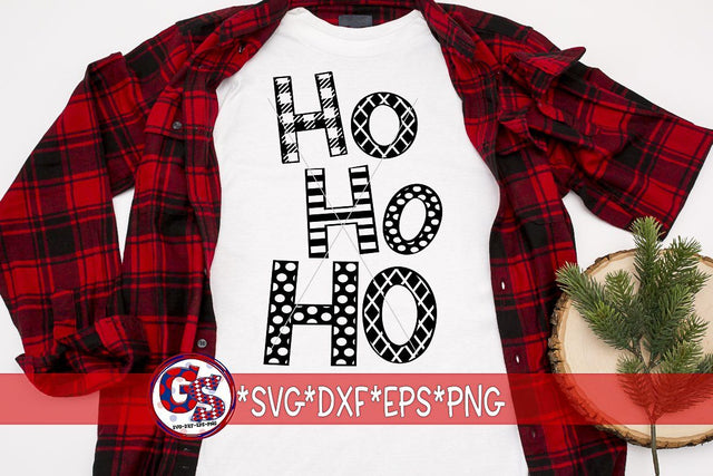 Ho Ho Ho SVG DXF EPS PNG-Christmas SVG Greedy Stitches 