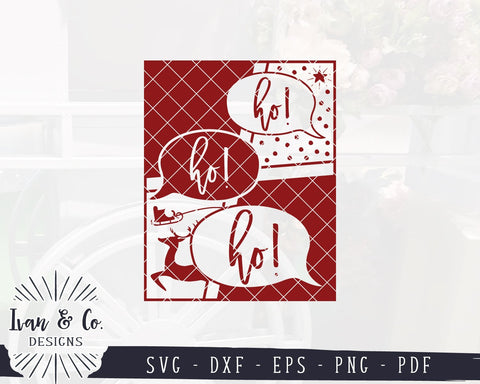 Ho Ho Ho SVG Files | Christmas SVG | Reindeer and Sleigh SVG | Comic Style | Cricut | Silhouette | Commercial Use | Cut Files (1057049201) SVG Ivan & Co. Designs 