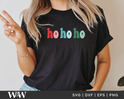 Ho Ho Ho SVG | Retro Christmas SVG SVG Wood And Walt 