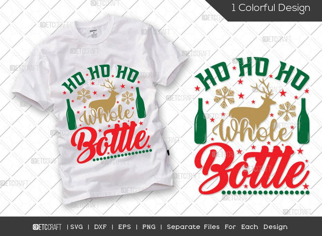 Ho Ho Ho Whole Bottle SVG Cut File | Whole Bottle Svg | Christmas Deer Svg | Winter Svg | Christmas Coffee Svg | Merry Christmas Svg | Christmas T-shirt Design SVG ETC Craft 