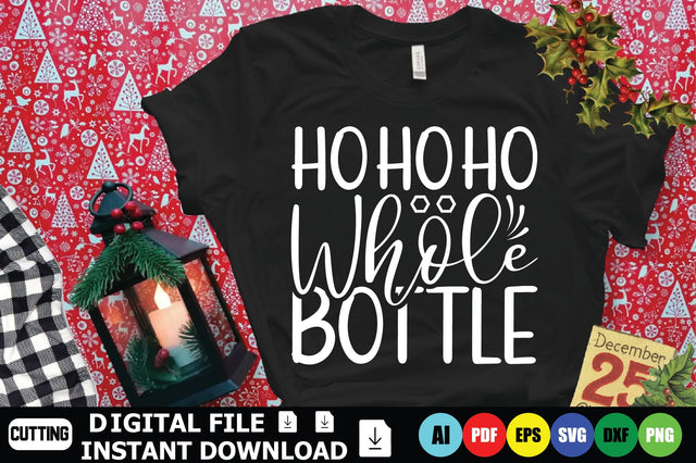 Ho Ho Ho Whole Bottle SVG Shahin alam 