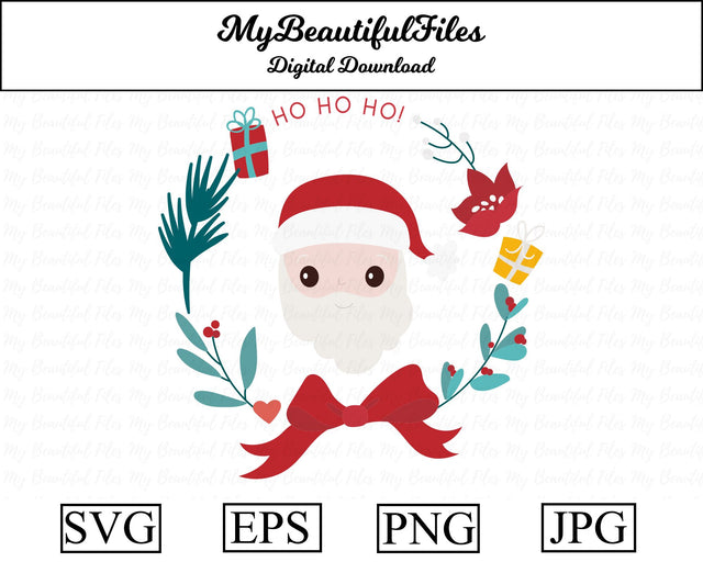 Ho ho ho Wreath - Christmas SVG MyBeautifulFiles 