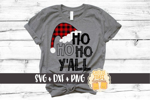 Ho Ho Ho Y'all - Buffalo Plaid Santa Hat - Christmas SVG Files SVG Cheese Toast Digitals 