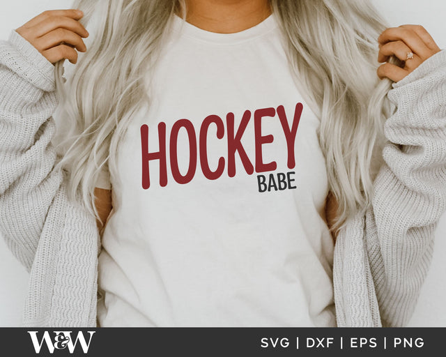 Hockey Babe SVG | Sports Shirt SVG SVG Wood And Walt 