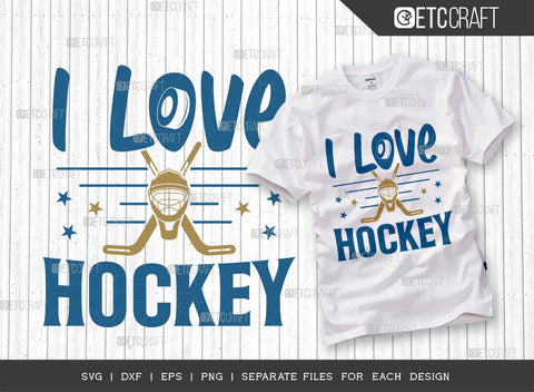 Hockey Bundle Vol-03 SVG Cut File | Sports Svg | I Love Hockey Svg | Eat Sleep Hockey Repeat Svg | Loud And Proud Hockey Mom Svg | Hockey Is My Favorite Season Svg | My Favorite Player Calls Me Mom Svg | Quote Design SVG ETC Craft 