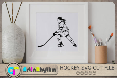 Hockey Female Player Svg, Hockey Player Svg, Hockey Svg, Ice Hockey Svg, Hockey Clipart SVG Artinrhythm shop 