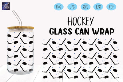 Hockey Glass Wrap | Hockey Libbey Glass Wrap SVG Angel Lynne Designs 