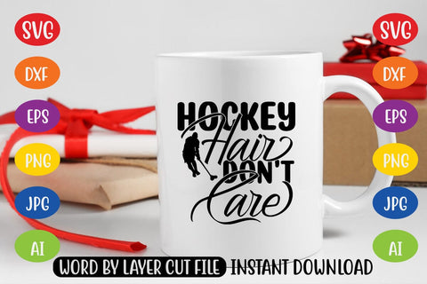 Hockey Hair Don't Care SVG MStudio 
