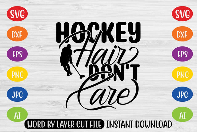 Hockey Hair Don't Care SVG MStudio 