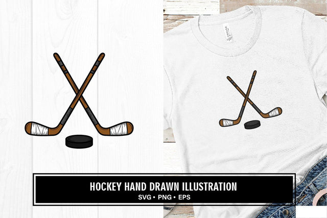 Hockey hand drawn illustration svg SVG vectorbundles 