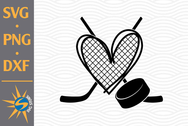 Hockey Heart SVG, PNG, DXF Digital Files Include SVG SVGStoreShop 
