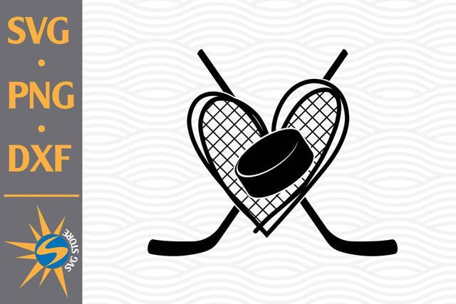Hockey Heart SVG, PNG, DXF Digital Files Include SVG SVGStoreShop 
