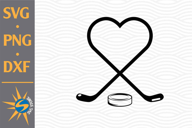 Hockey Heart SVG, PNG, DXF Digital Files Include SVG SVGStoreShop 