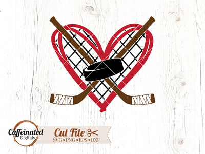 Hockey Heart svg SVG Caffeinated SVGs 