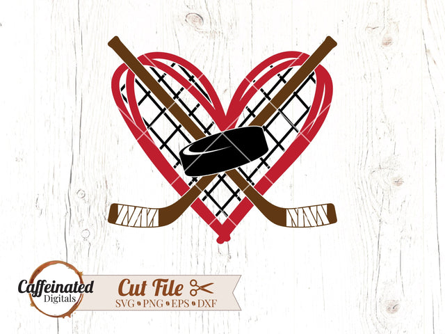Hockey Heart svg SVG Caffeinated SVGs 