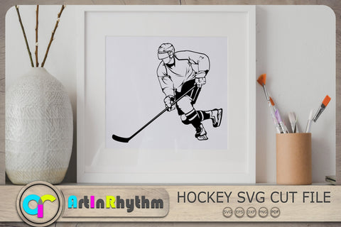 Hockey Male Player Svg, Hockey Svg, Ice Hockey Svg, Hockey Player Svg, Hockey Clipart SVG Artinrhythm shop 
