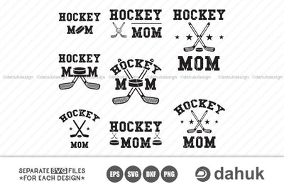 Hockey Mom svg | Hockey mom bundle | hockey silhouette clipart cuttable design svg png dxf & eps designs SVG dahukdesign 