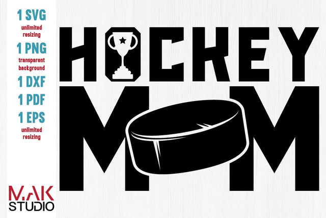 Hockey mom svg, Hockey mom svg file, Hockey mom cut file, Hockey mom dxf, Hockey mom eps, Hockey mom png SVG MAKStudion 