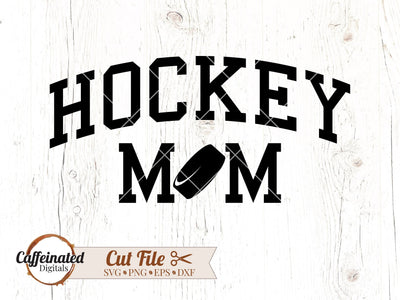 Hockey Mom SVG, Hockey Puck SVG Caffeinated SVGs 