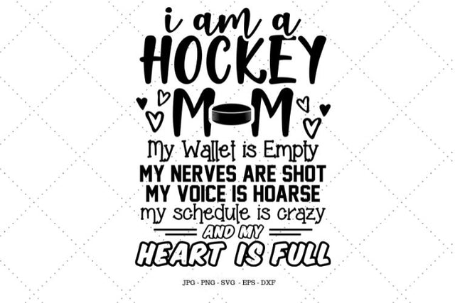 Hockey Mom Svg, Hockey Svg, I am a Hockey Mom, Love Hockey, Hockey Decal, Travel Mug Decal, Hockey Mom Shirt SVG SVG Digital Designer 