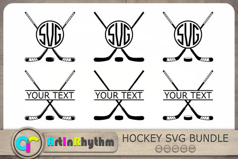 Hockey Monograms Svg, Hockey Split Monogram Svg, Hockey Circle Monogram Svg, Ice Hockey Svg, Hockey Cliparts SVG Artinrhythm shop 