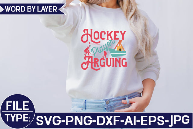Hockey Player Arguing SVG Cut File SVG Studio Innate 