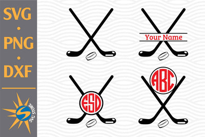 Hockey Stick Monogram SVG, PNG, DXF Digital Files Include SVG SVGStoreShop 