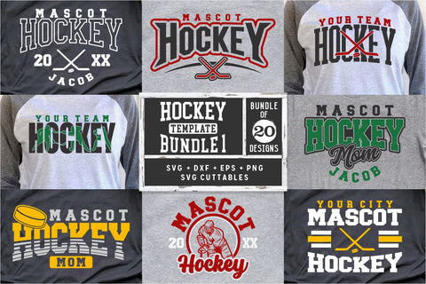 Hockey svg Bundle - Hockey Cut File - Hockey Template Bundle 1 - svg - eps - dxf - Hockey Team - Silhouette - Cricut Cut File - Digital File SVG Svg Cuttables 