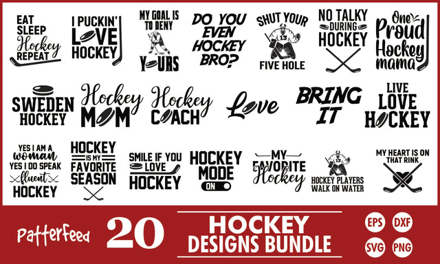 Hockey SVG Designs Bundle SVG PatternFeed8 