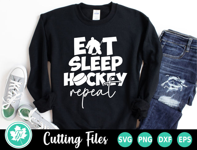 Hockey SVG | Eat Sleep Hockey Repeat SVG TrueNorthImagesCA 