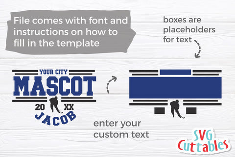 Hockey svg - Hockey Cut File - Hockey Template 0019 - svg - eps - dxf - Hockey Team - Silhouette - Cricut Cut File - Digital File SVG Svg Cuttables 