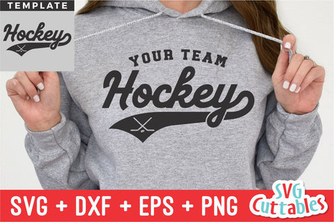Hockey svg - Hockey Cut File - Hockey Template 0020 - svg - eps - dxf - Hockey Team - Silhouette - Cricut Cut File - Digital File SVG Svg Cuttables 