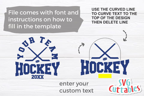 Hockey svg - Hockey Cut File - Hockey Template 0028 - svg - eps - dxf - Hockey Team - Silhouette - Cricut Cut File - Digital File SVG Svg Cuttables 