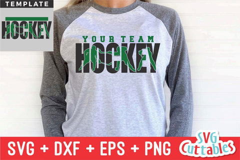 Hockey svg - Hockey Cut File - Hockey Template 006 - svg - eps - dxf - Hockey Team - Silhouette - Cricut Cut File - Digital File SVG Svg Cuttables 